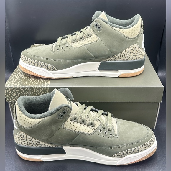 Air Jordan 3 Family Affair Medium Olive Size 11 DN3707-202 NEW WITH BOX - Picture 2 of 5